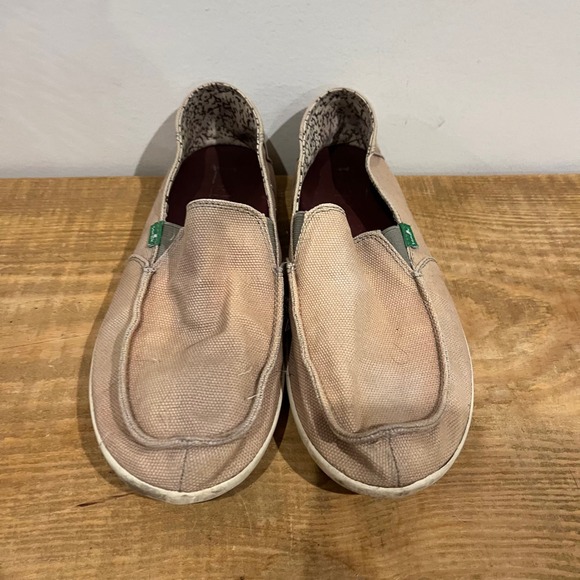 Sanuk Men's CASA Vintage‎ Flat Loafer Slip On Casual Shoes Tan Size 9.5 GUC - Picture 3 of 6